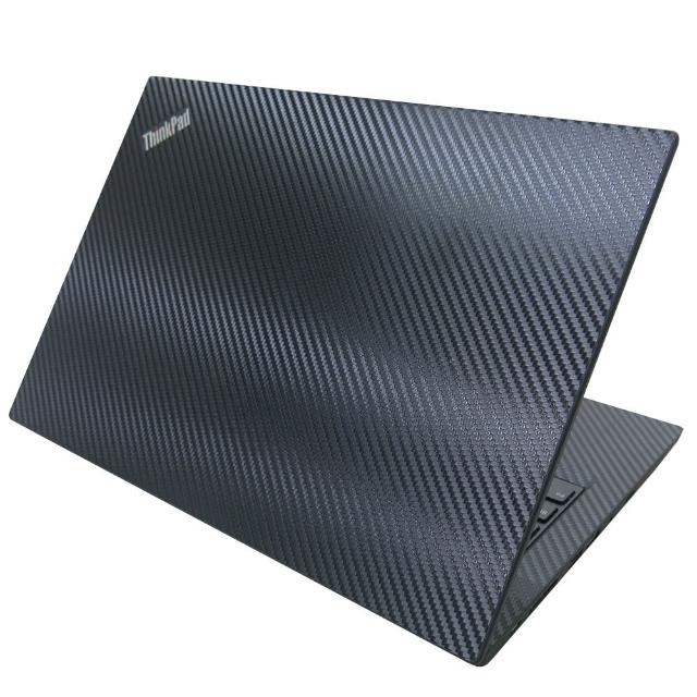 【Ezstick】Lenovo ThinkPad T490 黑色立體紋機身貼(含上蓋貼、鍵盤週圍貼)