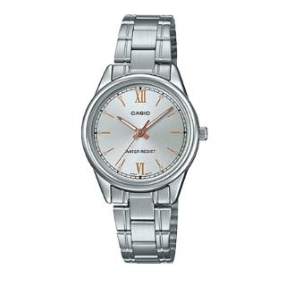 【CASIO 卡西歐】CASIO 指針女錶 不鏽鋼錶帶 白 生活日常防水(LTP-V005D-7B2)