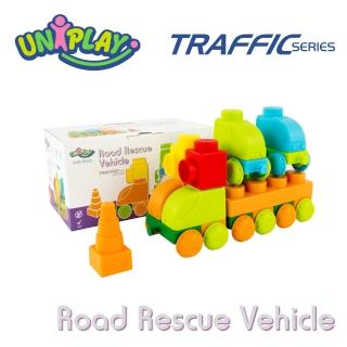 【UNIPLAY抗菌軟積木】交通系列 道路救援車組