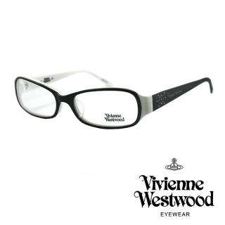 【Vivienne Westwood】光學鏡框時尚晶鑽英倫風-黑+白174 02(黑+白-VW174 02)
