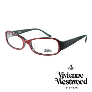 【Vivienne Westwood】光學鏡框時尚晶鑽英倫風-紅174 01(紅-VW174 01)