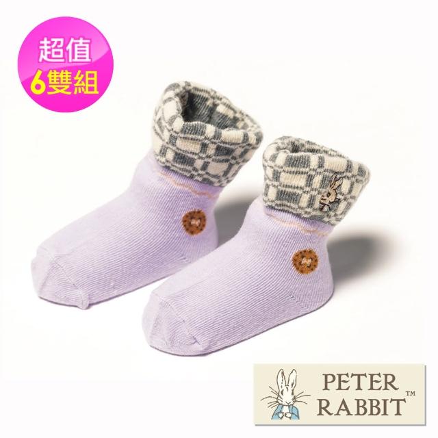 【PETER RABBIT 比得兔】精繡防滑寬口寶寶襪6雙組(專櫃精品)