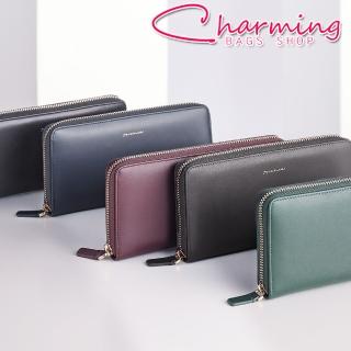 【Charming Bags】Elegant 真皮ㄇ字拉鍊長夾(LN-755-EL-W)