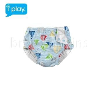 【I play】寶寶泳褲/戲水免穿尿布-深藍水上帆船(學習泳褲)