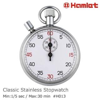 【Hamlet】不銹鋼經典機械式碼錶 60秒制 1/5秒(H013)