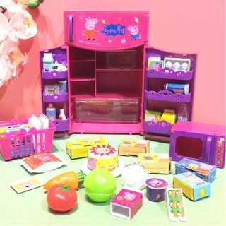 【TDL】粉紅豬小妹佩佩豬冰箱玩具家家酒玩具組紫色款 011007