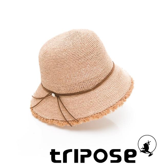 【tripose】ELMA 100%手工Raffia時尚遮陽草帽-帽簷6cm(淺棕)