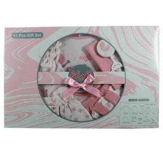 【Elegant kids】粉色蝴蝶11件式彌月禮盒(新生禮盒)