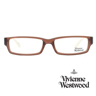 【Vivienne Westwood】光學鏡框經典個性英倫風-咖/米白-VW158 01(咖/米白-VW158 01)