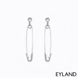 【Eyland】英國精品 Aoki Safety Pin 個性別針白金墜飾耳環