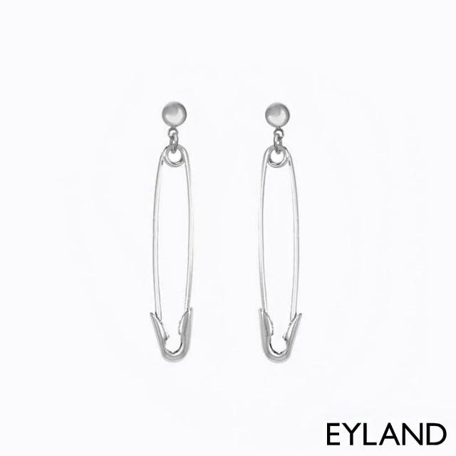 【Eyland】英國精品 Aoki Safety Pin 個性別針白金墜飾耳環