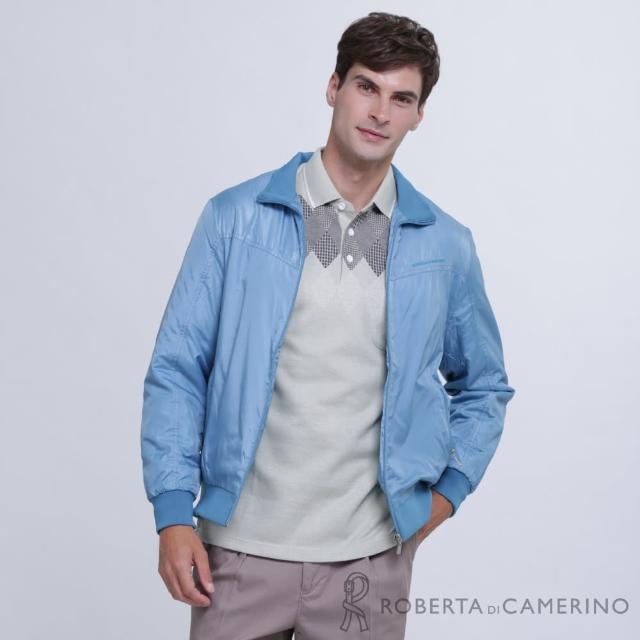 【ROBERTA 諾貝達】帥氣型男 內裡刷毛夾克外套(藍色)