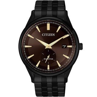 【CITIZEN 星辰】光動能簡約紳士腕錶-40mm/咖啡x黑 畢業 禮物(BV1115-82X)