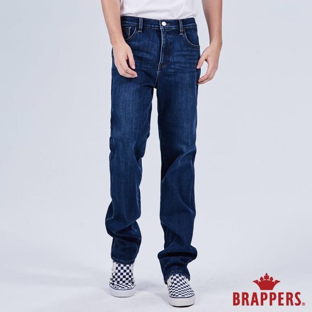 【BRAPPERS】男款 HG-高腰系列-彈性保暖直筒褲(藍)
