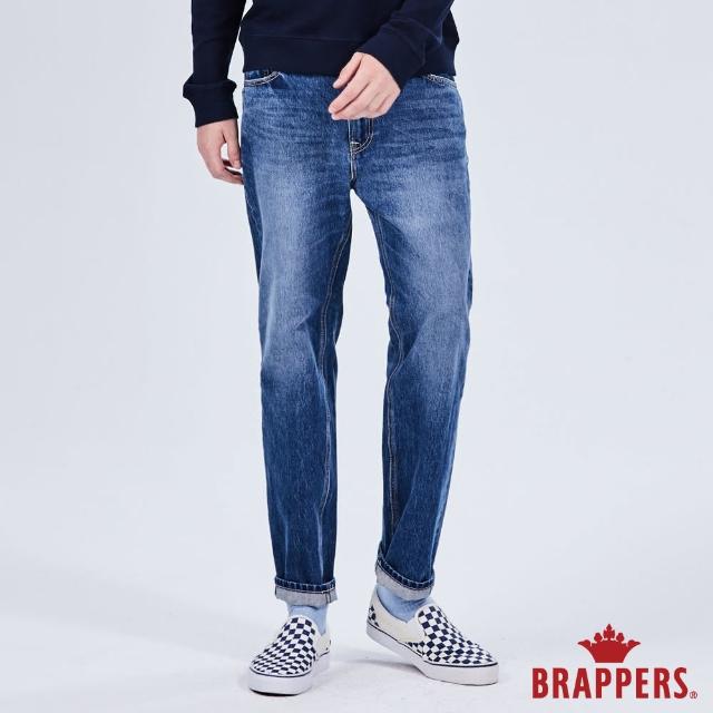 【BRAPPERS】男款 HM-中腰系列-褲口不收邊九分褲(藍)