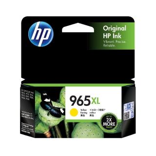 【HP 惠普】HP 965XL 高列印量 黃色 墨水匣(3JA83AA)