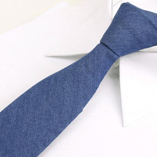 【拉福】領帶牛仔窄版領帶6cm領帶拉鍊領帶
