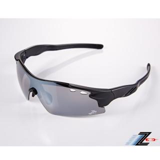 【Z-POLS】新一代頂級一片式帥氣電鍍鏡面抗UV400運動太陽眼鏡(導流孔防霧散熱設計PC防爆頂級款)