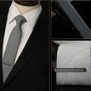【拉福】領帶夾窄版領帶夾窄領夾霧面(4cm可選色)