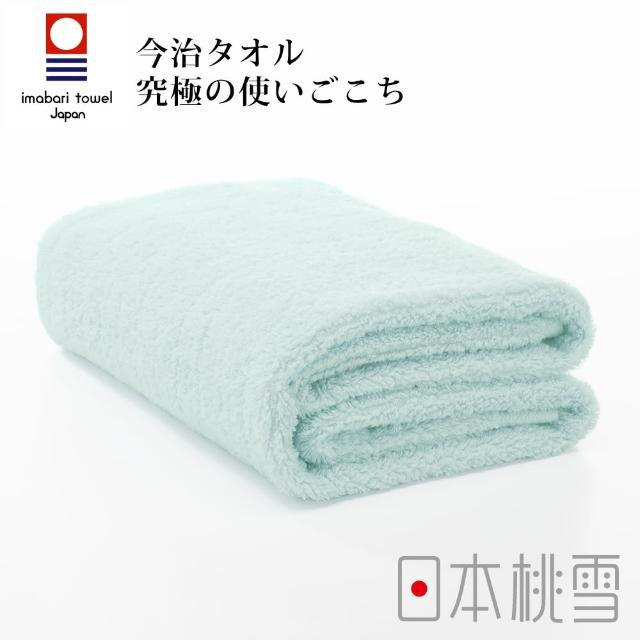 【日本桃雪】日本製原裝進口今治超長棉浴巾(水藍色  鈴木太太公司貨)
