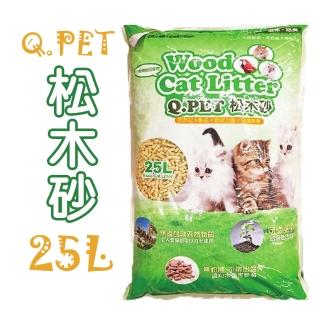 【Q-PET】wood cat litter天然松木砂25L(貓.兔.鼠.刺蝟.鳥.小動物)