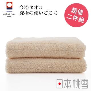【日本桃雪】日本製原裝進口今治超長棉毛巾超值兩件組(咖啡色 鈴木太太公司貨)