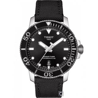 【TISSOT天梭 官方授權】SEASTAR 1000海星潛水機械錶 母親節(T1204071705100)