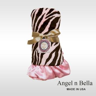 【Angel n Bella】頂級花苞攜帶毯 禮盒裝(粉紅斑馬)