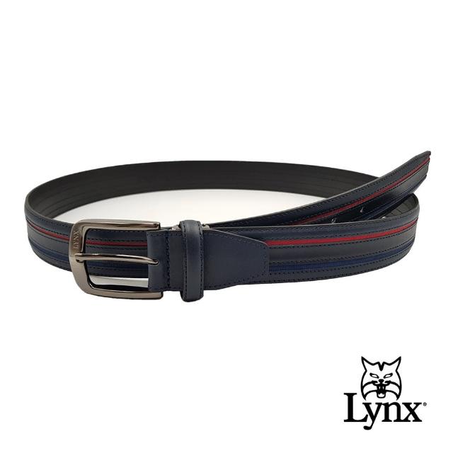 【Lynx】雙色線條休閒皮帶(休閒品味皮帶)