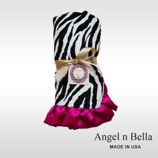 【Angel n Bella】頂級花苞攜帶毯 禮盒裝(桃邊斑馬)