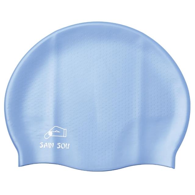 【聖手牌】防滑透氣水藍矽膠泳帽(泳帽)