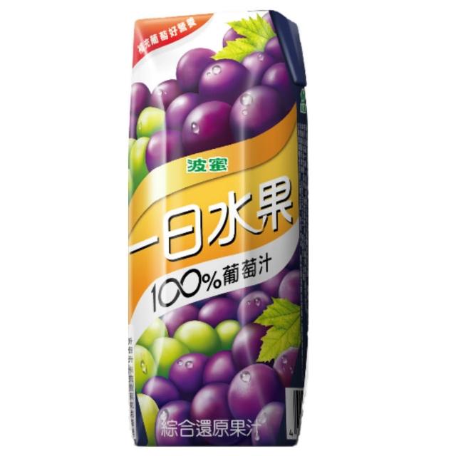 【波蜜】一日水果100%葡萄綜合果汁250mlx6入/組