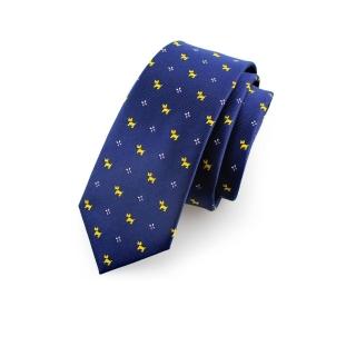 【拉福】領帶窄版領帶6cm領帶手打領帶(黃狗)