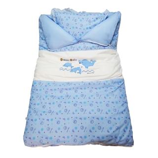 【孩子國】小海豚嬰兒睡袋+睡枕(台灣製造)