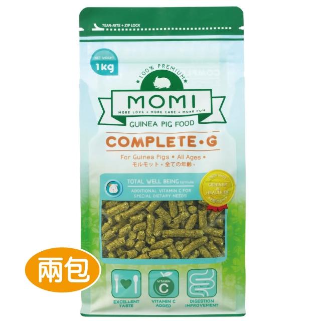 【MOMI 摩米】摩米營養全G天竺鼠飼料 1公斤裝-兩包組(天竺鼠飼料)