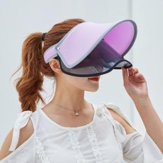【CS22】雙層空頂防曬遮陽帽-紫色(遮陽帽)