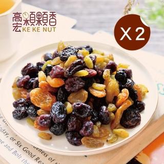 【高宏】六色綜合果乾/蔓越莓/葡萄乾/青堤子/藍莓/櫻桃乾(160g/2袋組)