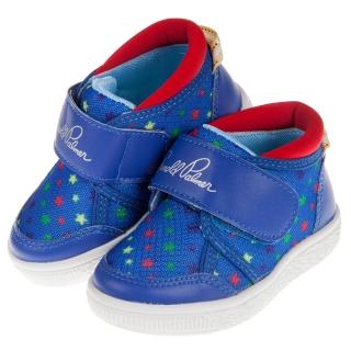 【布布童鞋】ArnoldPalmer雨傘牌星星印花藍色兒童休閒鞋(M8Q573B)