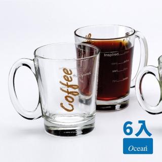 【WUZ 屋子】Ocean GET ACTIVE無鉛玻璃咖啡杯6入(315cc)