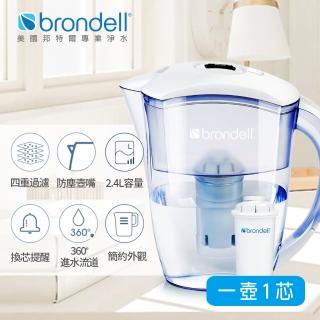 【Brondell】美國邦特爾 純淨濾水壺 （白）