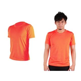 【HODARLA】FLARE 100 男女吸濕排汗衫-短袖T恤 透氣 多色 台灣製 螢光橘(3108318)