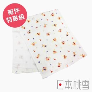 【日本桃雪】日本製原裝進口可愛紗布毛巾超值兩件組(小小馬戲團-松鼠 鈴木太太公司貨)