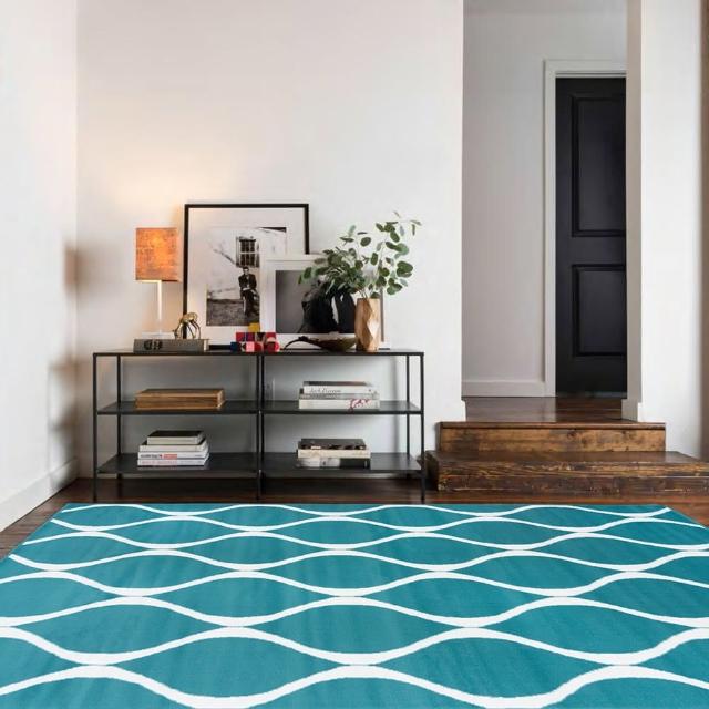 【Ambience】比利時Shiraz 時尚地毯-藍海(160x230cm)