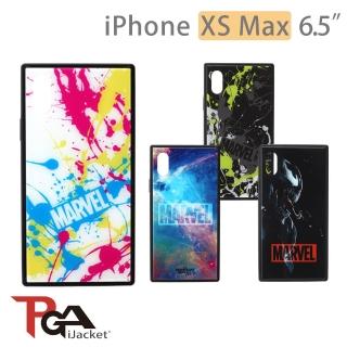 【iJacket】iPhone XS Max 6.5吋 Marvel 漫威 四角氣墊 防撞 玻璃殼(總代理商公司貨)