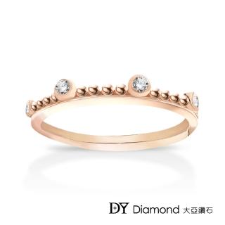 【DY Diamond 大亞鑽石】L.Y.A輕珠寶 18K玫瑰金 古典 鑽石線戒