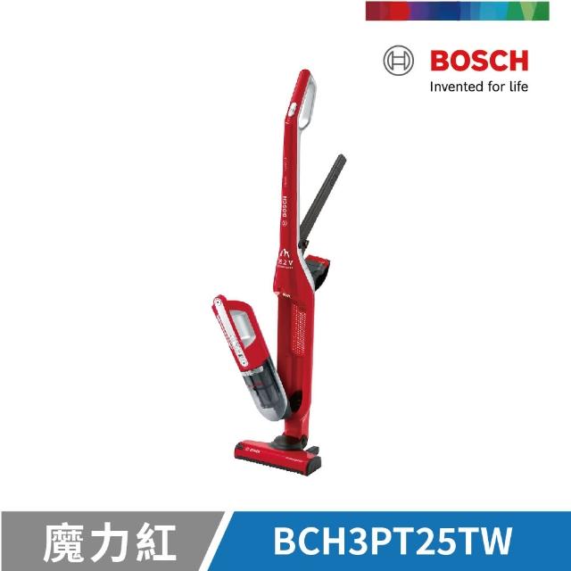 【BOSCH 博世】淨擊二合一直立式無線吸塵器 BCH3PT25TW(魔力紅)