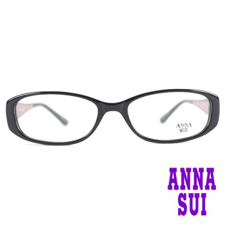 【ANNA SUI 安娜蘇】日系立體網狀蕾絲造型光學眼鏡-黑/透紅(AS554-002)