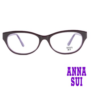 【ANNA SUI 安娜蘇】日系工業漫畫風玫瑰LOGO造型光學眼鏡-黯紫(AS572-233)