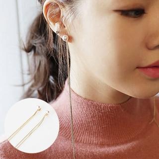【梨花HaNA】韓國超長珍珠小金珠修飾臉型耳環必推