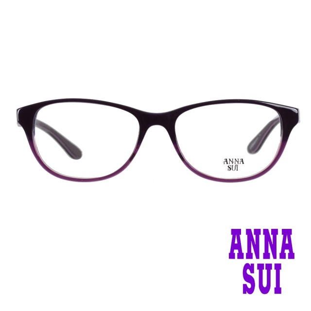 【ANNA SUI 安娜蘇】狂野豹紋魅力造型光學眼鏡-幽黯藍/透紅(AS608-706)